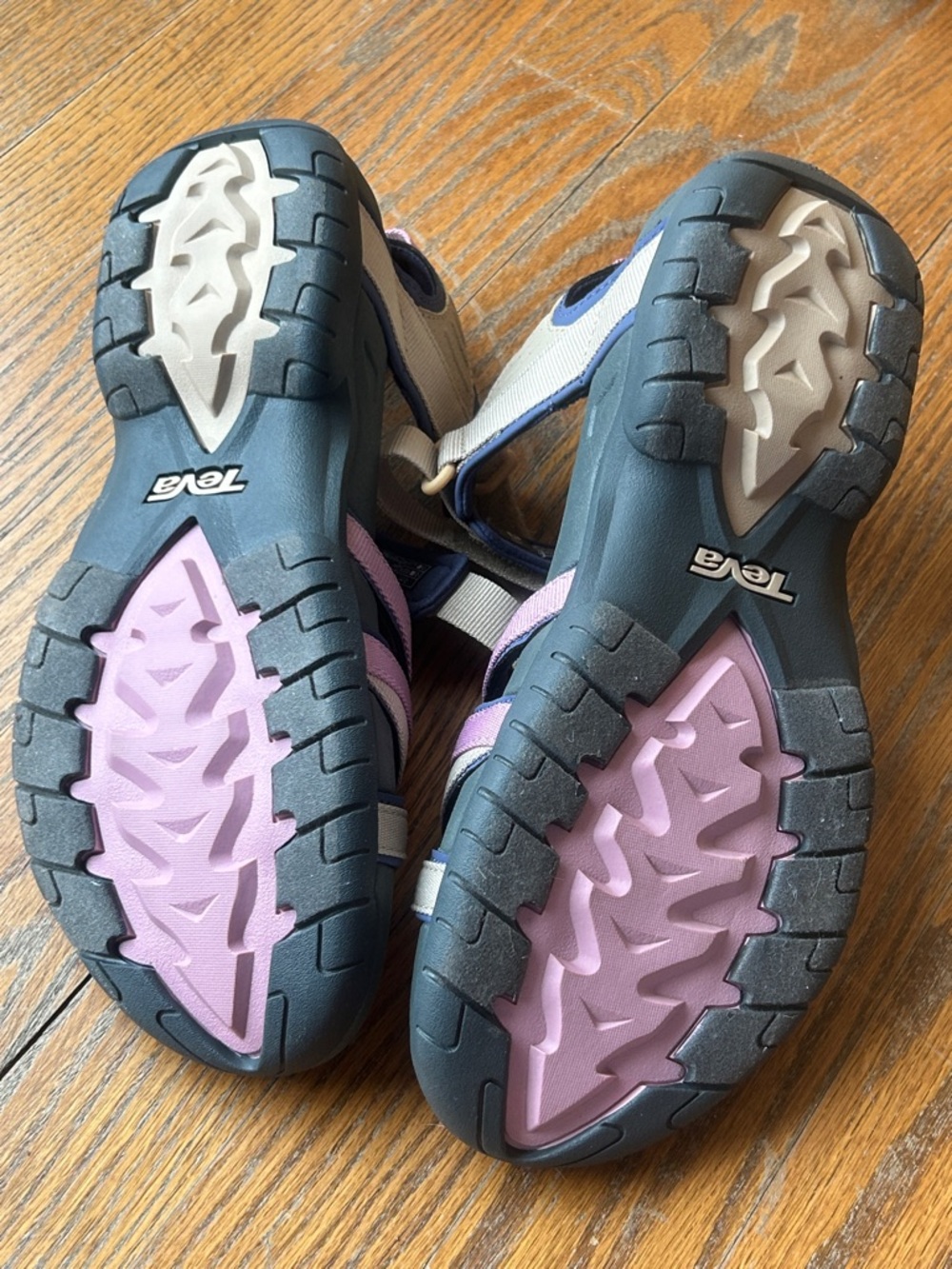 Teva Women's Strappy Sandals in Pink, Beige and Black - Picture 5 of 5